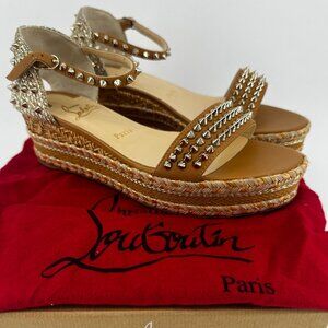 Louboutin Madmonica Spike Wedge Sandal - Size 39